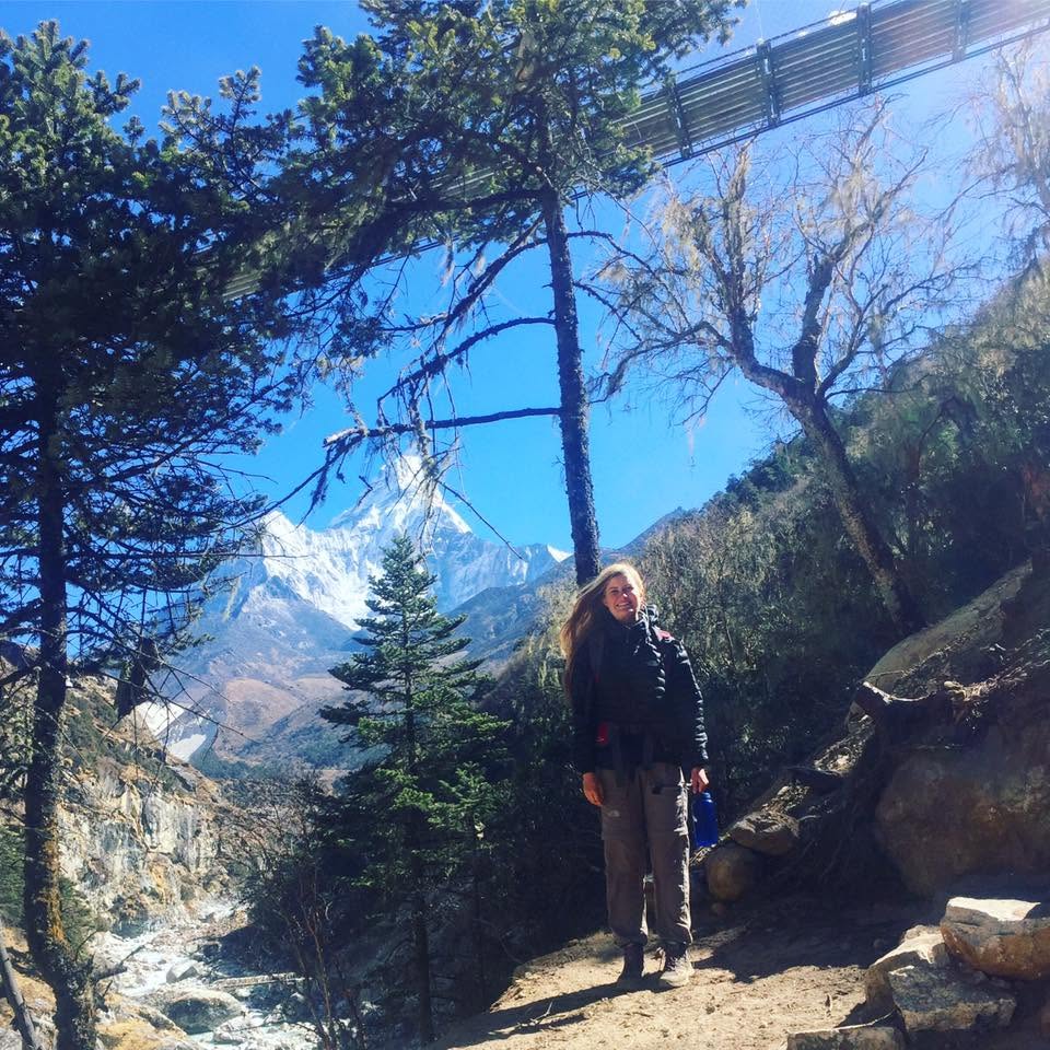 Mia hiking to Everest Base Camp